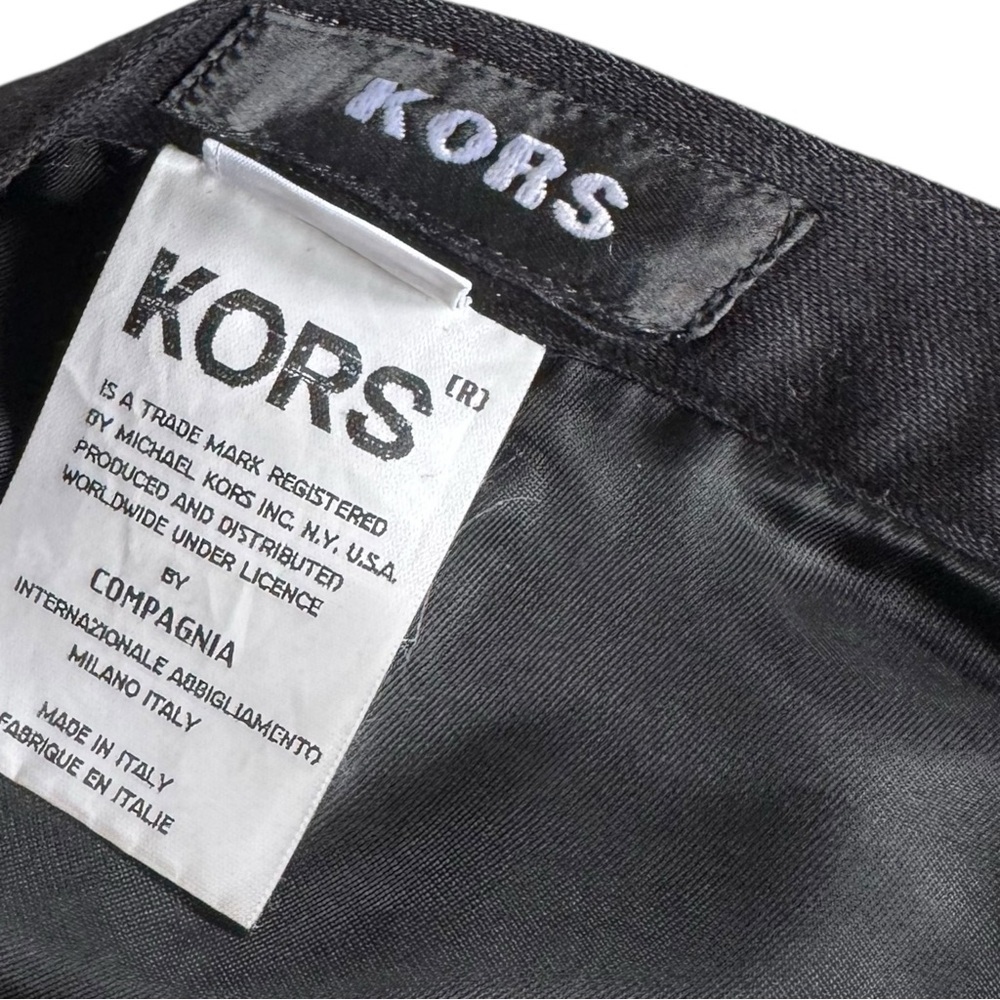 Michael Kors Vintage Black 100% Wool Mini Pencil Skirt w Darts M/L Made in Italy - Picture 3 of 9